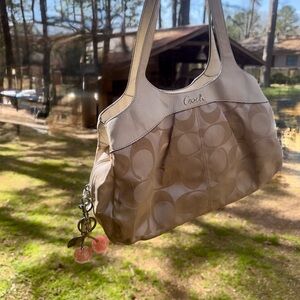 Coach Tan Signature Tote Bag